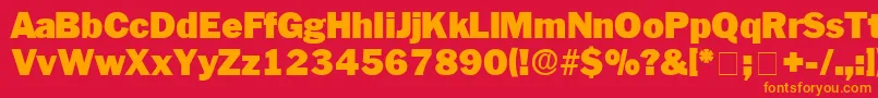 PaschDisplaySsi Font – Orange Fonts on Red Background