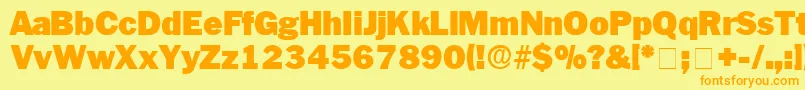 PaschDisplaySsi Font – Orange Fonts on Yellow Background