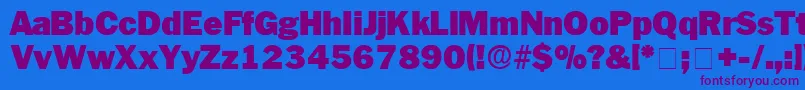 PaschDisplaySsi Font – Purple Fonts on Blue Background