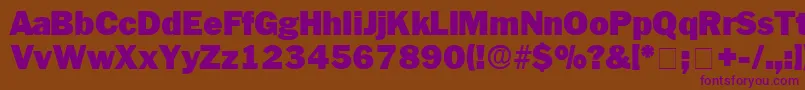 PaschDisplaySsi Font – Purple Fonts on Brown Background
