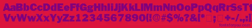 PaschDisplaySsi Font – Purple Fonts on Red Background