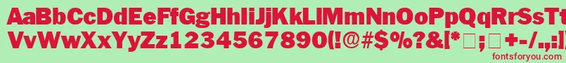 PaschDisplaySsi Font – Red Fonts on Green Background