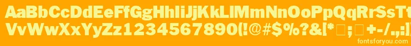 PaschDisplaySsi Font – Yellow Fonts on Orange Background