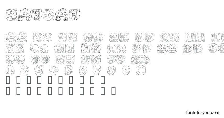Czcionka CatCat – alfabet, cyfry, specjalne znaki
