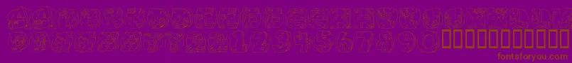 CatCat Font – Brown Fonts on Purple Background