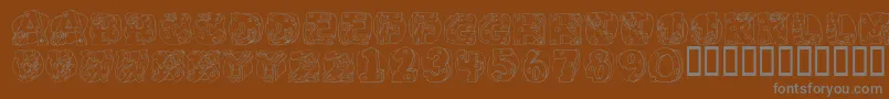 CatCat Font – Gray Fonts on Brown Background