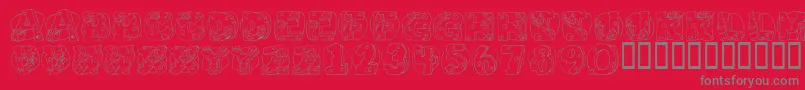 CatCat Font – Gray Fonts on Red Background