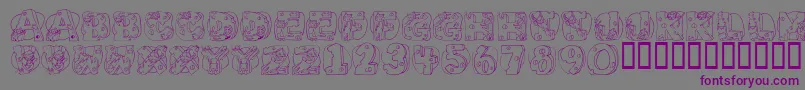 CatCat Font – Purple Fonts on Gray Background