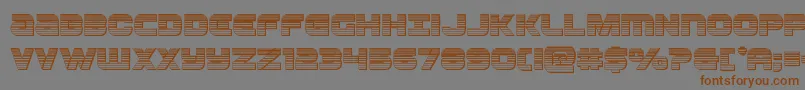 Ozdachrome Font – Brown Fonts on Gray Background