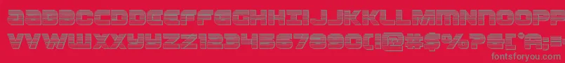 Ozdachrome Font – Gray Fonts on Red Background