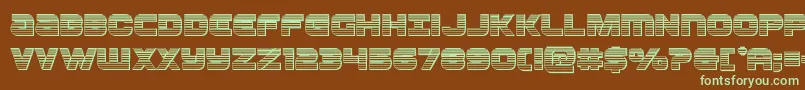 Ozdachrome Font – Green Fonts on Brown Background