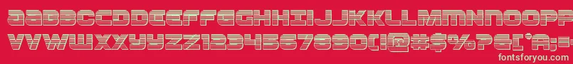 Ozdachrome Font – Green Fonts on Red Background