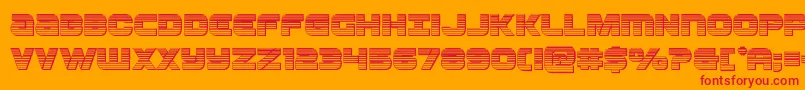Ozdachrome Font – Red Fonts on Orange Background