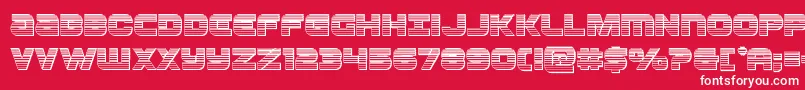 Ozdachrome Font – White Fonts on Red Background