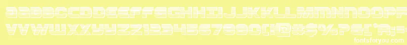Шрифт Ozdachrome – белые шрифты на жёлтом фоне