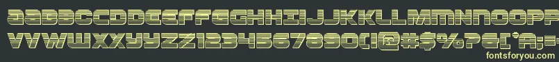 Ozdachrome Font – Yellow Fonts on Black Background