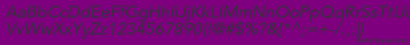 AvenirltstdOblique Font – Black Fonts on Purple Background