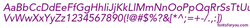 AvenirltstdOblique Font – Purple Fonts on White Background