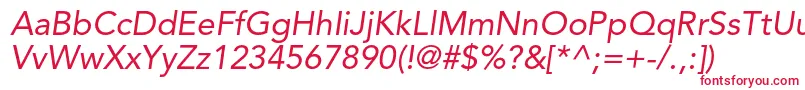 AvenirltstdOblique Font – Red Fonts on White Background