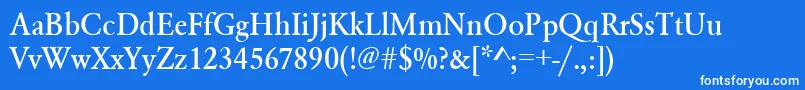 Police Urwgaramondtmednar – polices blanches sur fond bleu