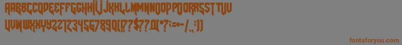 Amazdoomright Font – Brown Fonts on Gray Background