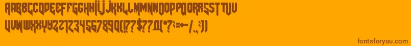 Amazdoomright Font – Brown Fonts on Orange Background