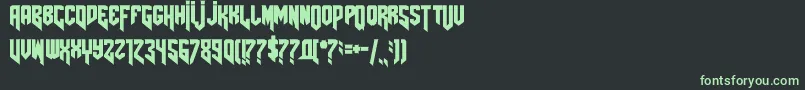 Amazdoomright Font – Green Fonts on Black Background