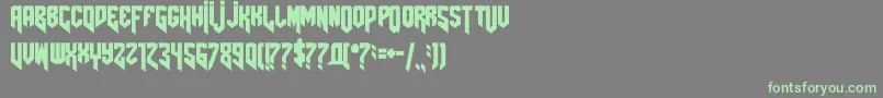 Amazdoomright Font – Green Fonts on Gray Background