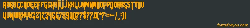 Amazdoomright Font – Orange Fonts on Black Background