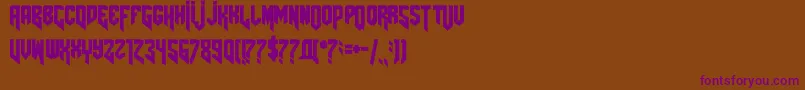 Amazdoomright Font – Purple Fonts on Brown Background