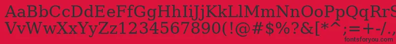 Dejavu Serif Font – Black Fonts on Red Background