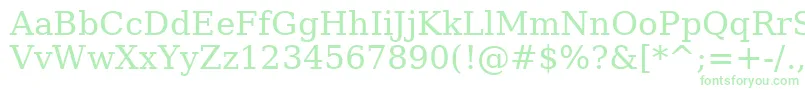 Dejavu Serif Font – Green Fonts on White Background