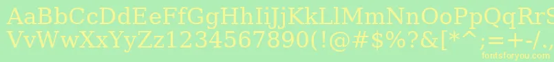 Dejavu Serif Font – Yellow Fonts on Green Background