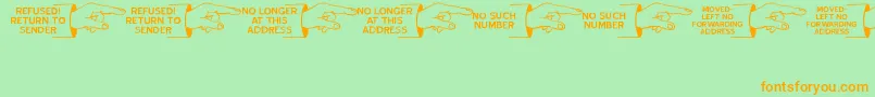 GonePostalJl Font – Orange Fonts on Green Background