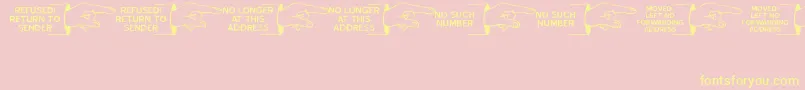 GonePostalJl Font – Yellow Fonts on Pink Background