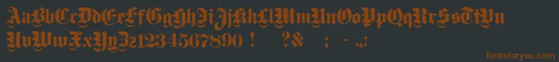 DampfplatzSolidBlack-fontti – ruskeat fontit mustalla taustalla