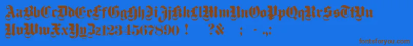 DampfplatzSolidBlack-fontti – ruskeat fontit sinisellä taustalla