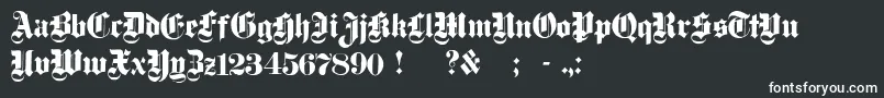 Шрифт DampfplatzSolidBlack – белые шрифты на чёрном фоне