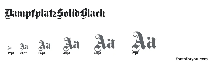 DampfplatzSolidBlack Font Sizes