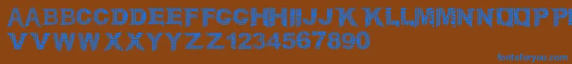 CircuitMage Font – Blue Fonts on Brown Background