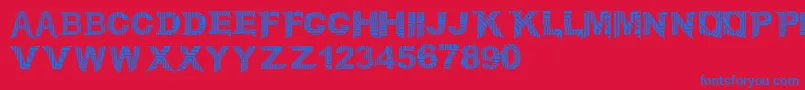 CircuitMage Font – Blue Fonts on Red Background