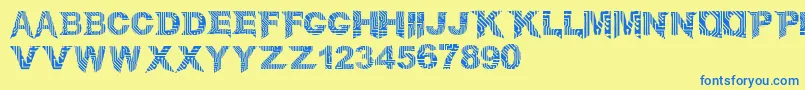 CircuitMage Font – Blue Fonts on Yellow Background