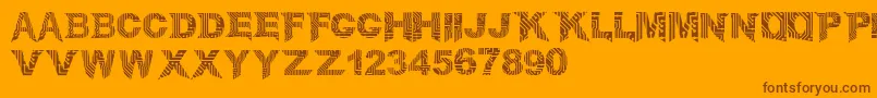 CircuitMage Font – Brown Fonts on Orange Background