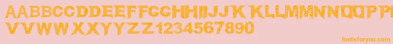 CircuitMage-Schriftart – Orangefarbene Schriften auf rosa Hintergrund