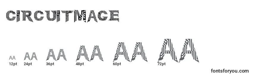 Размеры шрифта CircuitMage