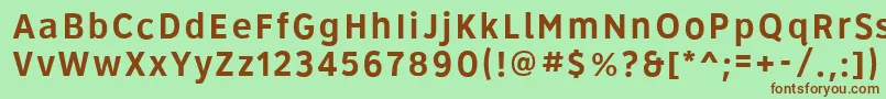 Roadgeek2005Series4b Font – Brown Fonts on Green Background