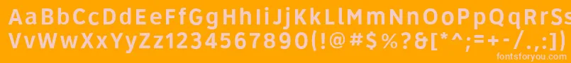 Czcionka Roadgeek2005Series4b – różowe czcionki na pomarańczowym tle