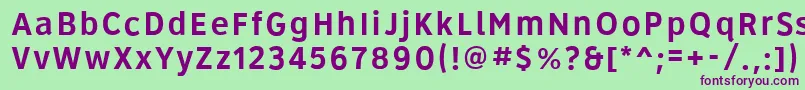 Roadgeek2005Series4b Font – Purple Fonts on Green Background