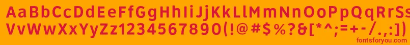 Roadgeek2005Series4b Font – Red Fonts on Orange Background