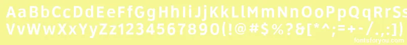 フォントRoadgeek2005Series4b – 黄色い背景に白い文字